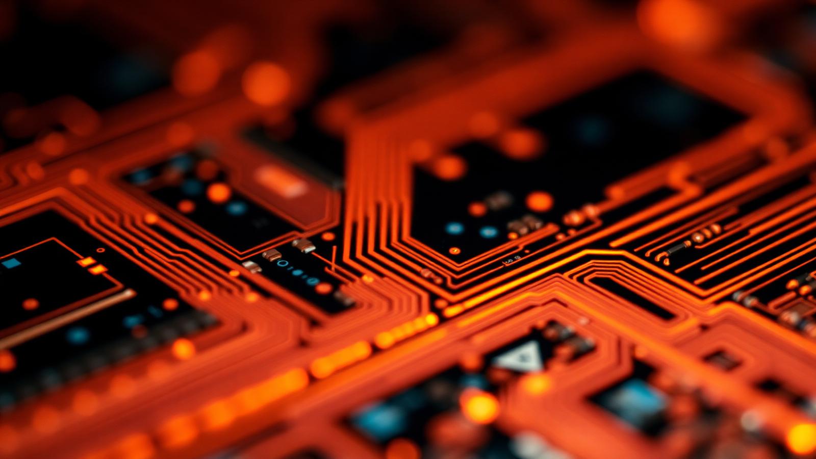 Abstract circuit board representing infrastructure capabilities